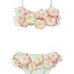 Бикини с цветочным декором и оборками