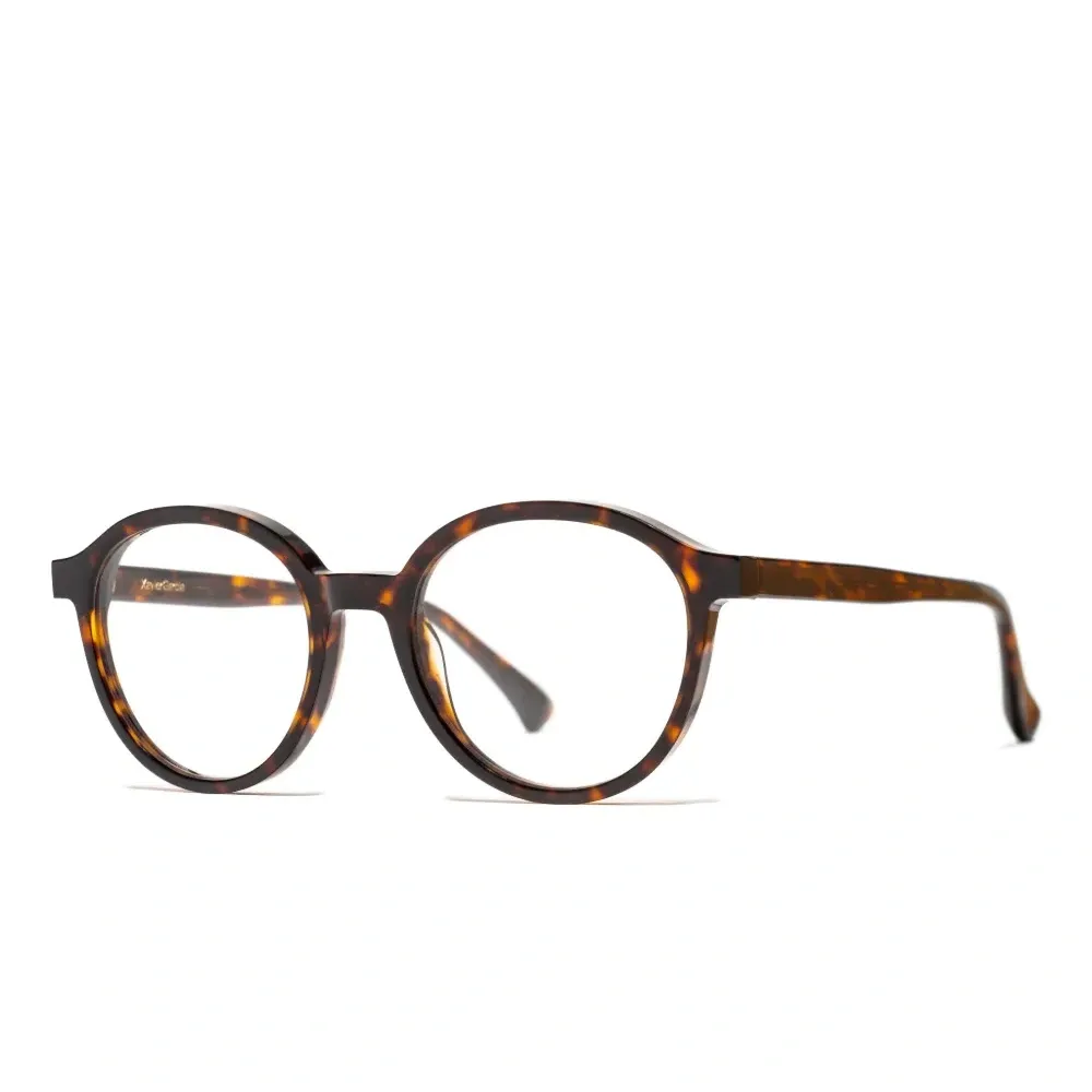 Очки в круглой оправе черепаховой расцветки