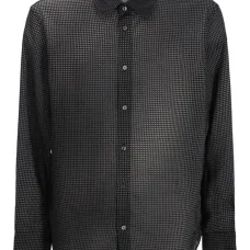 рубашка с длинными рукавами и геометричным принтом