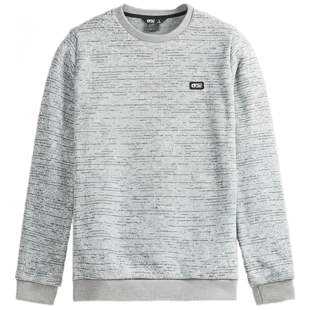 меланжевый свитер с круглым вырезом