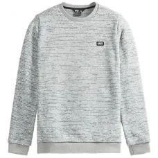 меланжевый свитер с круглым вырезом