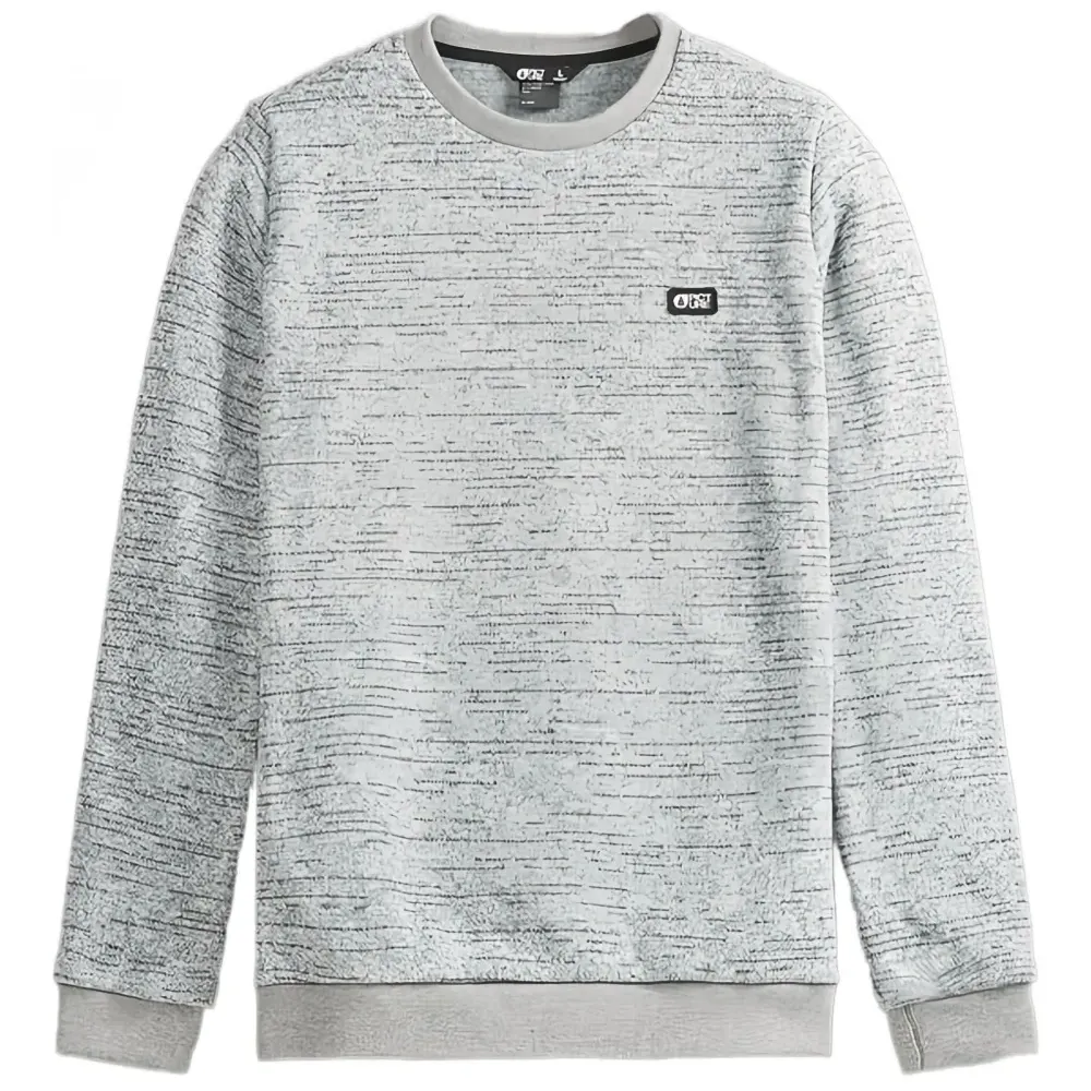 меланжевый свитер с круглым вырезом