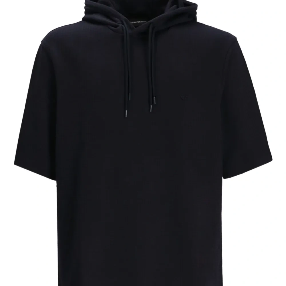 жаккардовое худи с короткими рукавами