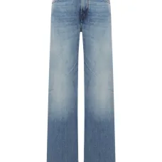 джинсы с нашивкой-логотипом