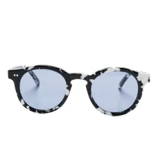 Солнцезащитные очки круглой формы с мраморным узором