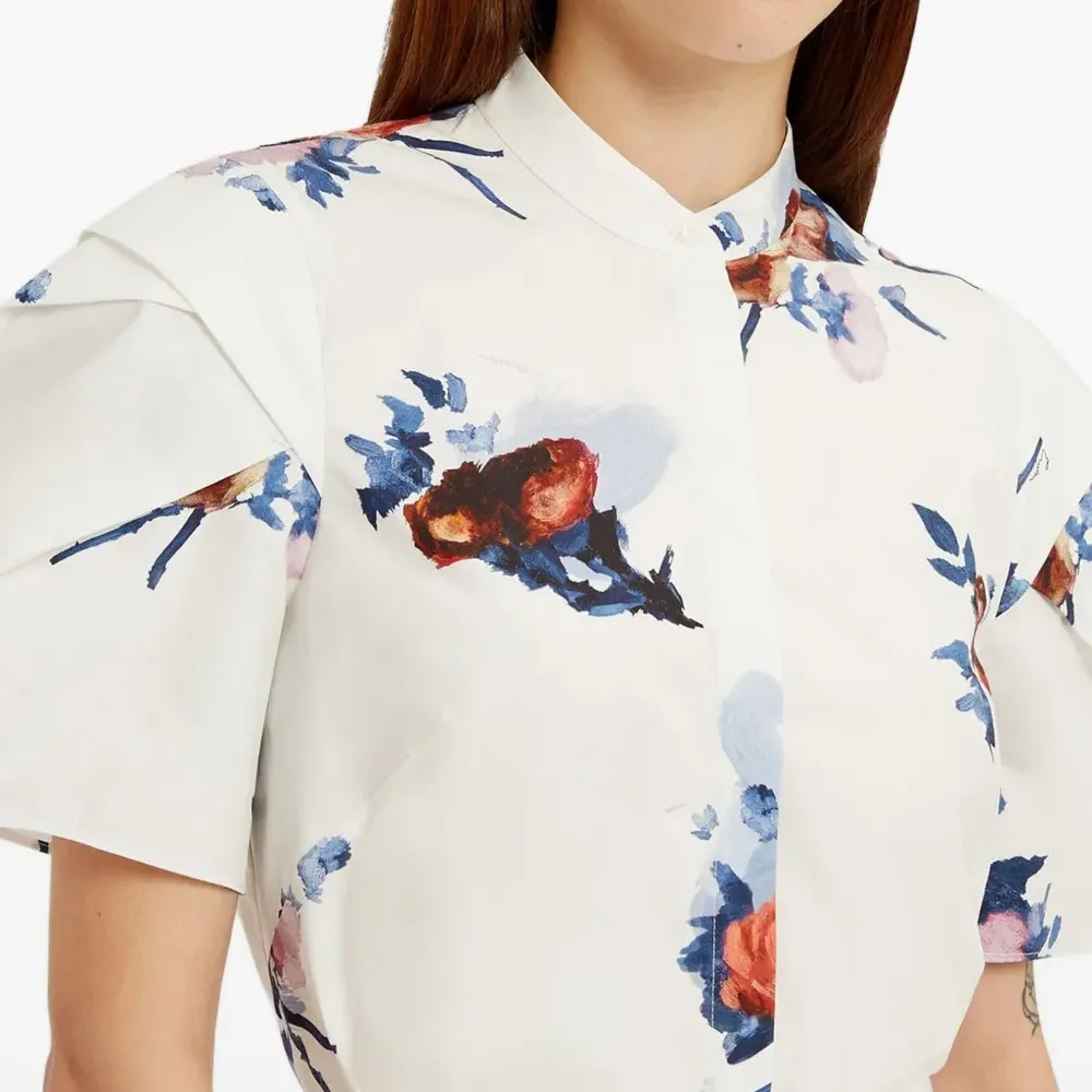 рубашка с цветочным принтом