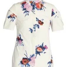 рубашка с цветочным принтом