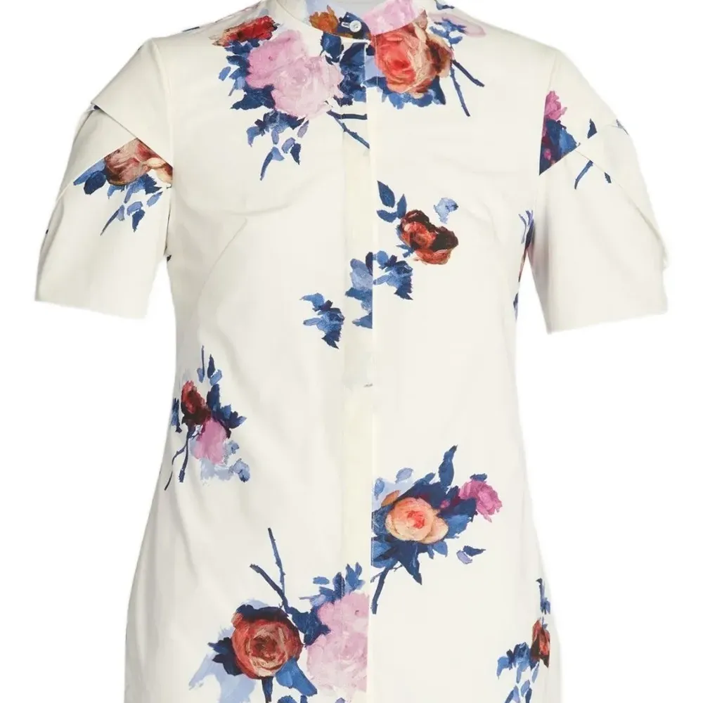 рубашка с цветочным принтом