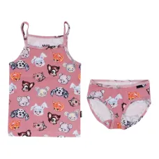 Комплект из топа и трусов-брифов с анималистичным принтом