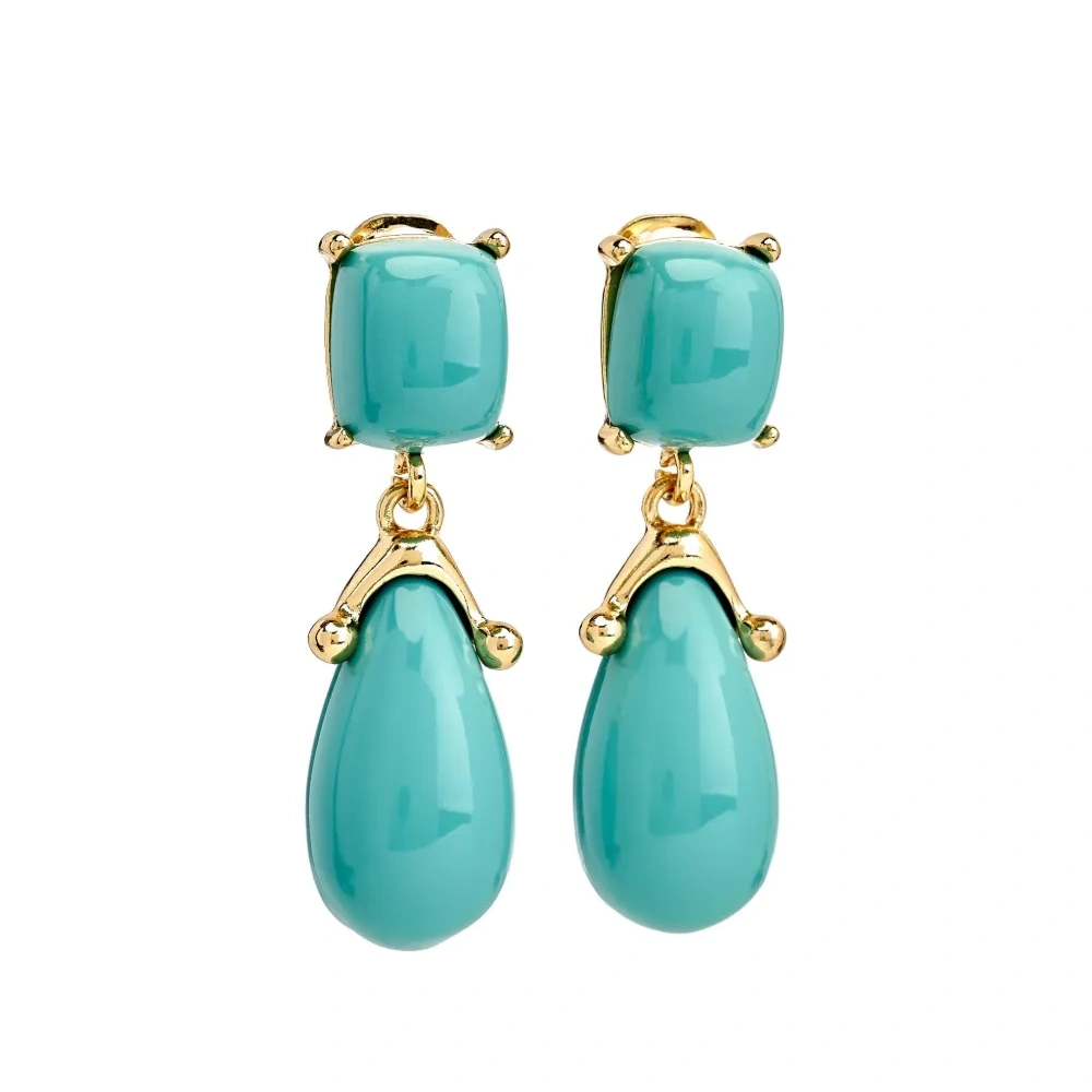 квадратные серьги-подвески