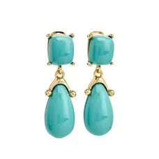 квадратные серьги-подвески