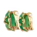 Серьги-клипсы с нефритом