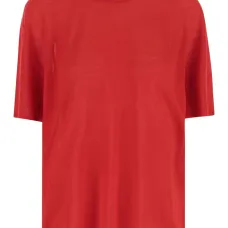 Свитер из шерсти мериноса с короткими рукавами