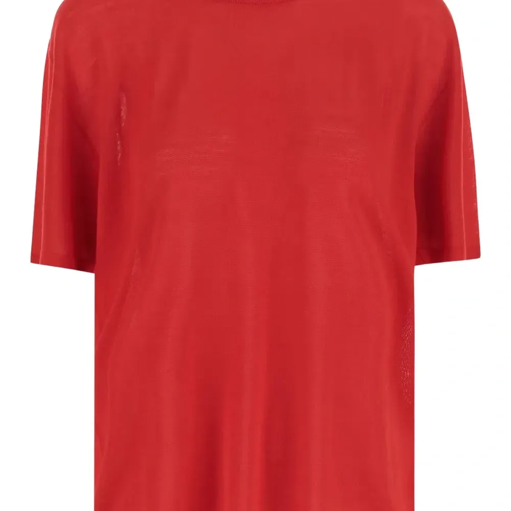 Свитер из шерсти мериноса с короткими рукавами Свитер из шерсти мериноса с короткими рукавами