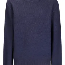 фактурный шерстяной свитер с круглым вырезом