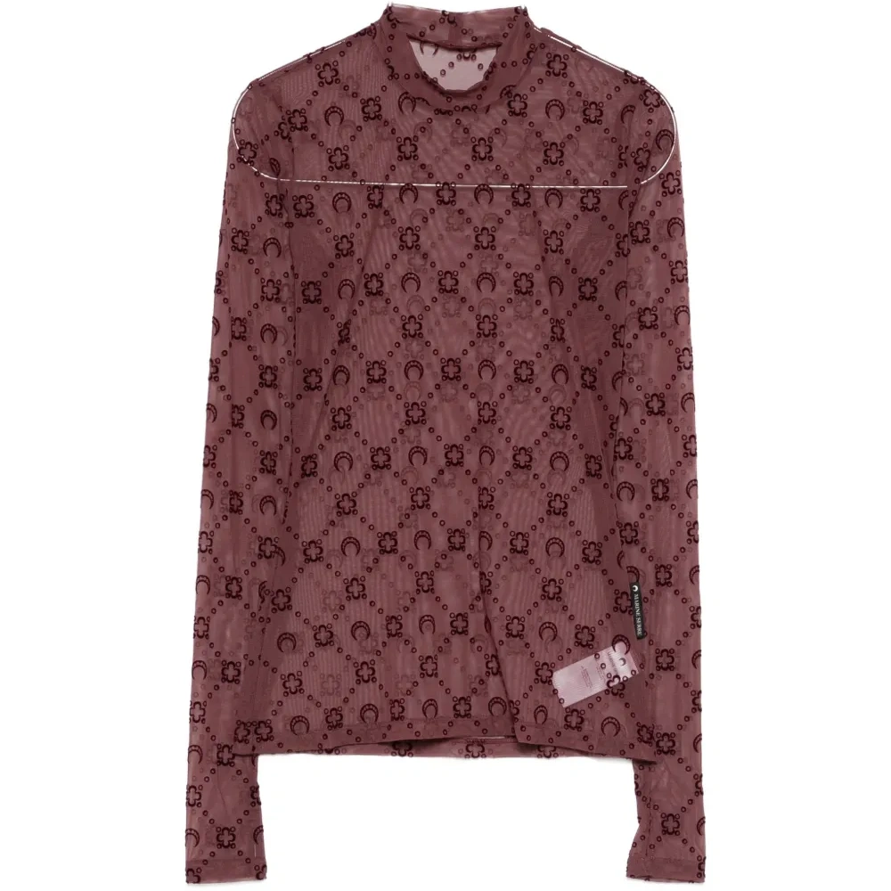 Топ с длинными рукавами и монограммой Топ с длинными рукавами и монограммой