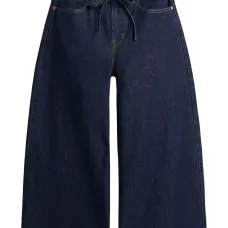 Укороченные джинсы с поясом