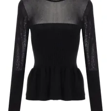 трикотажный топ с баской