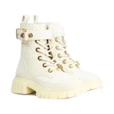 Стёганые ботинки с пряжкой