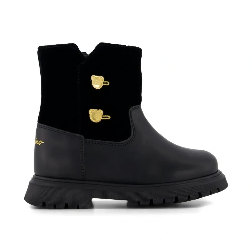 Ботинки на молнии с бархатной отделкой Ботинки на молнии с бархатной отделкой