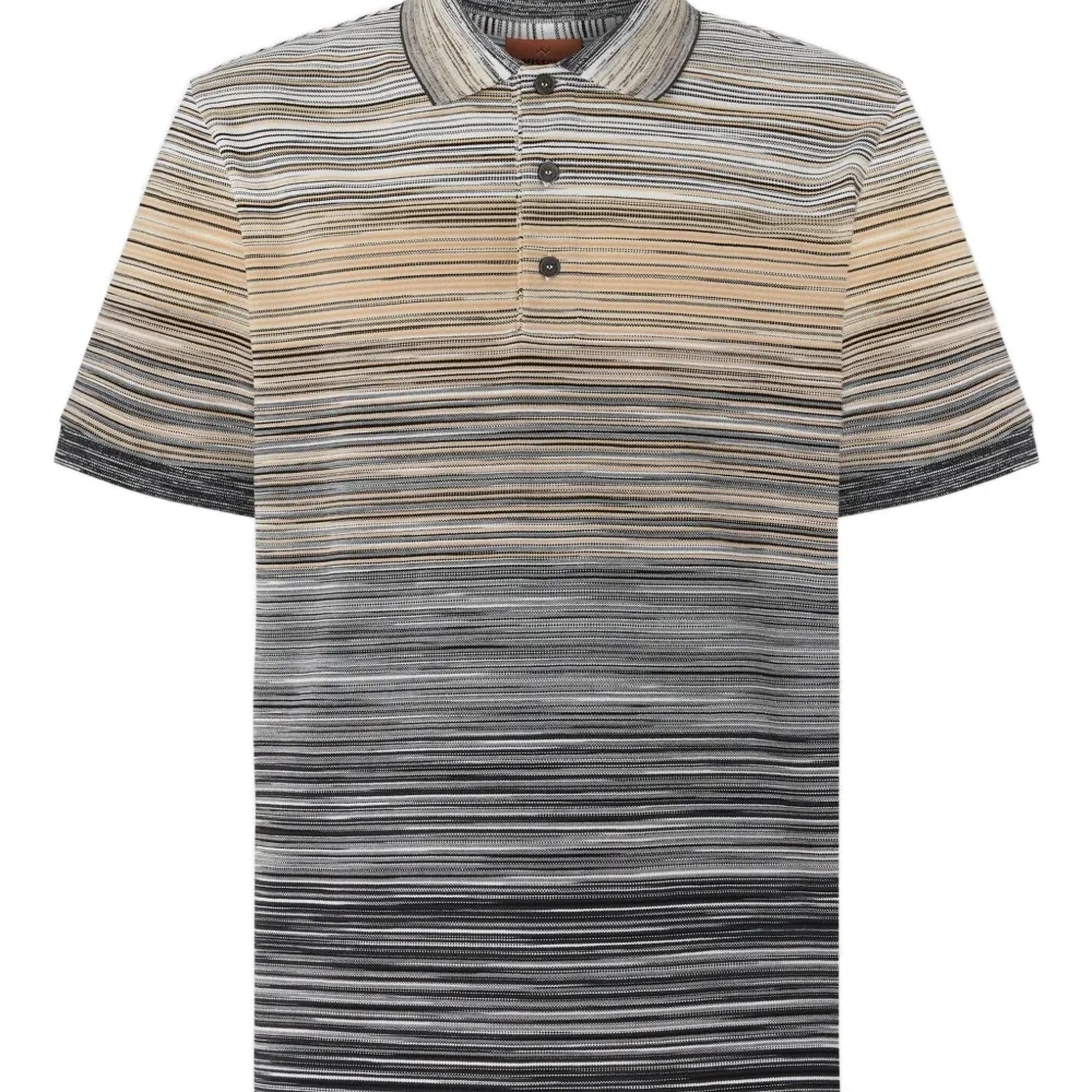 Полосатая рубашка поло с эффектом омбре