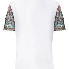 Рубашка поло с короткими рукавами и узором зигзаг Рубашка поло с короткими рукавами и узором зигзаг