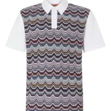 Рубашка поло с узором шеврон