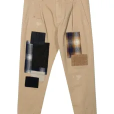 Брюки в технике пэчворк