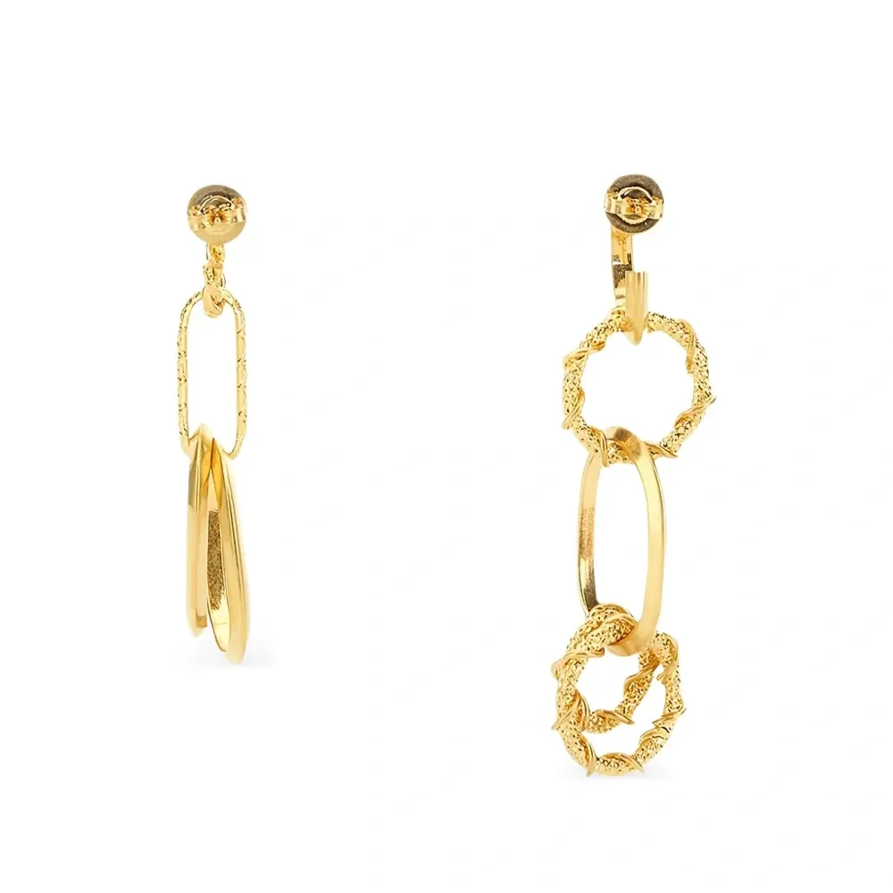 Фактурные серьги-подвески