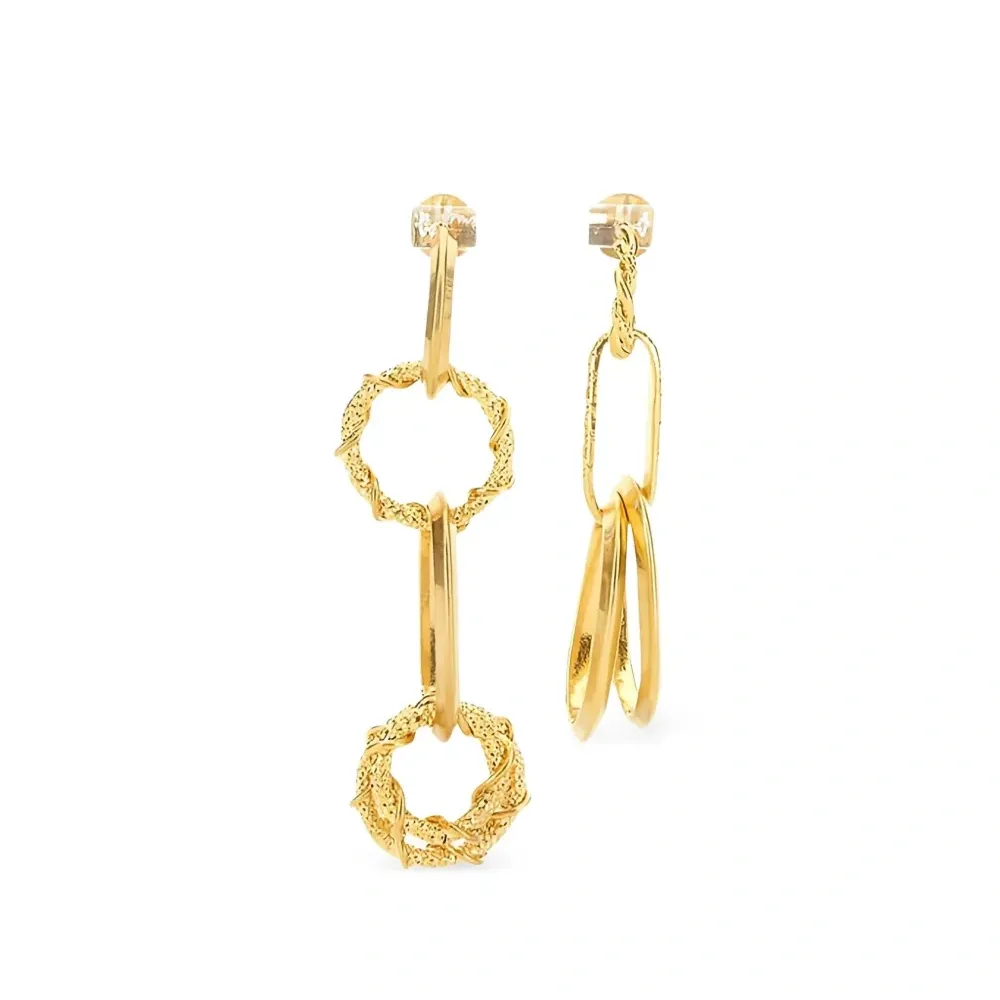 Фактурные серьги-подвески