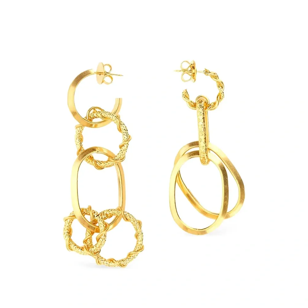 Фактурные серьги-подвески