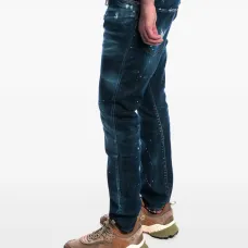 Джинсы с эффектом разбрызганной краски