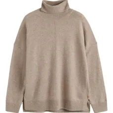 Джемпер с высоким воротником и разрезами