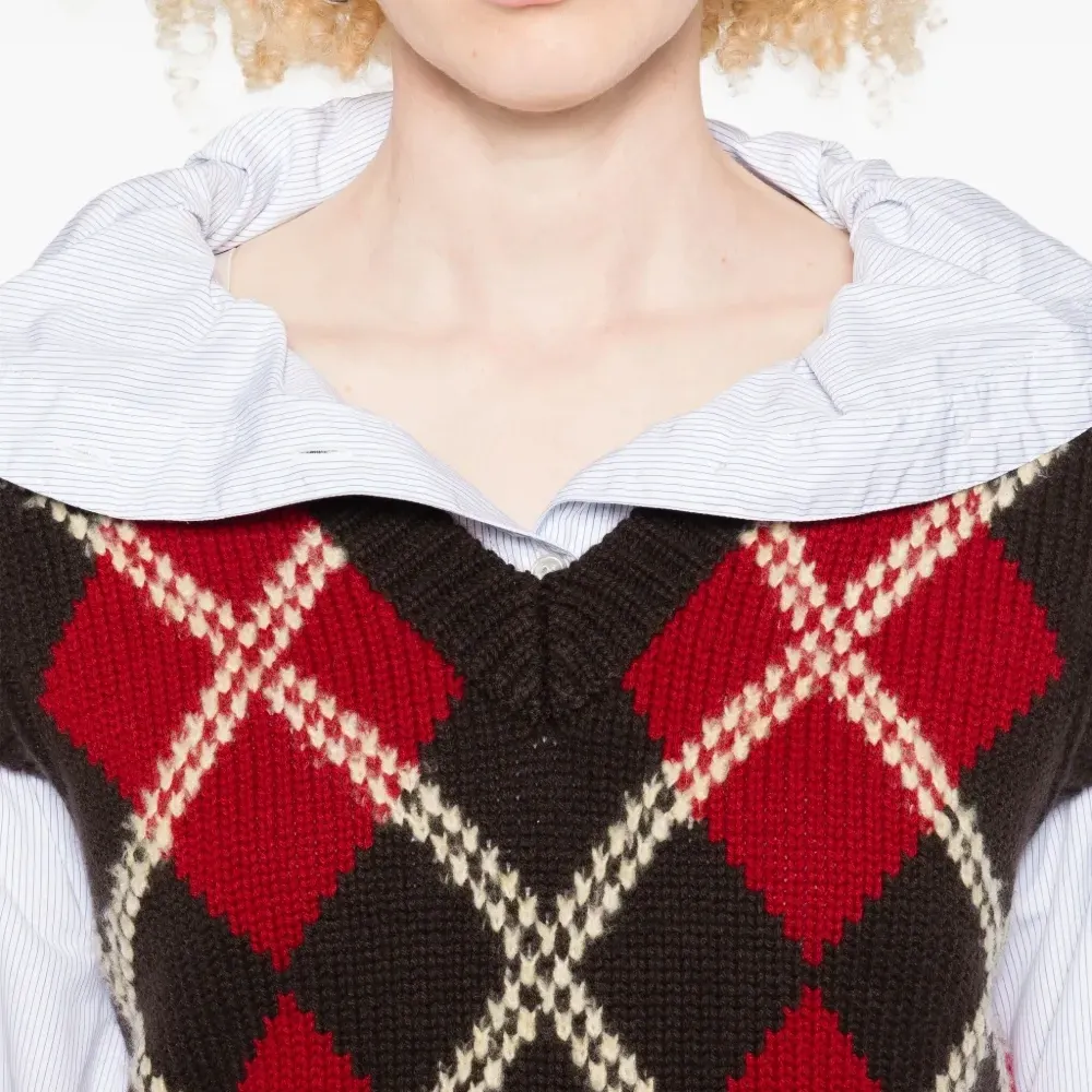 Безрукавный жилет с аргелским узором