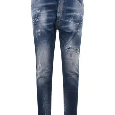 Джинсы с эффектом потертости