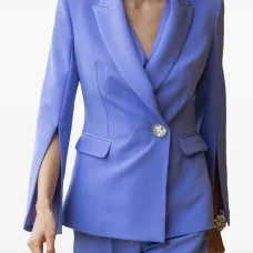 декорированный блейзер с разрезами на рукавах