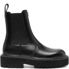 Кожаные ботинки на платформе