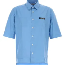 поплиновая рубашка с накладным карманом