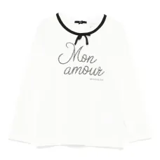 декорированный топ с длинными рукавами