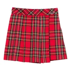 шорты в клетку со складками