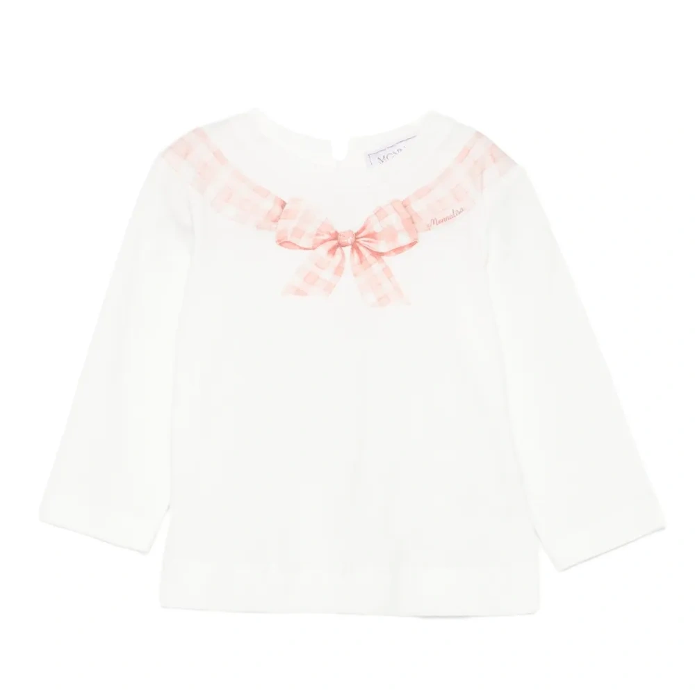 топ в клетку гингем с бантом