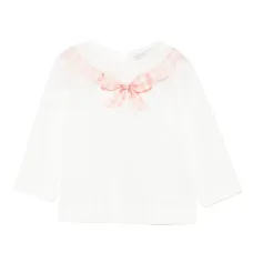 топ в клетку гингем с бантом