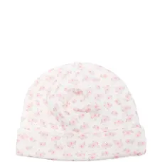 шапка бини с цветочным принтом