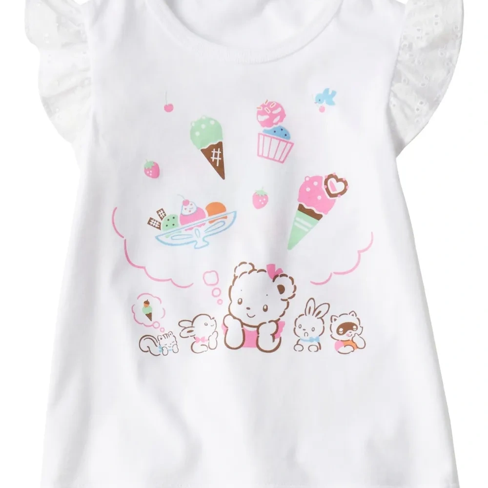 футболка с оборками на рукавах