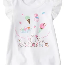 футболка с оборками на рукавах