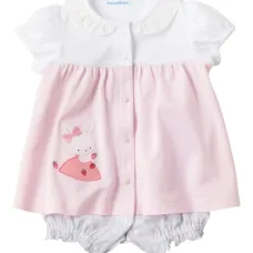 комплект из платья и блумеров с оборками