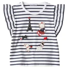 полосатая футболка с оборками