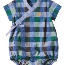 клетчатое боди с запахом