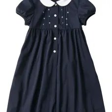 Платье с воротником Питер Пэн и вышивкой