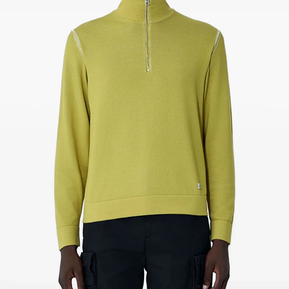 Свитер с высоким воротом и полу-молнией